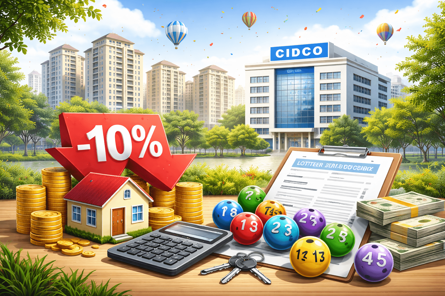 CIDCO Cuts Navi Mumbai Property Prices by 10%: Lottery for 17,000 Flats Announced