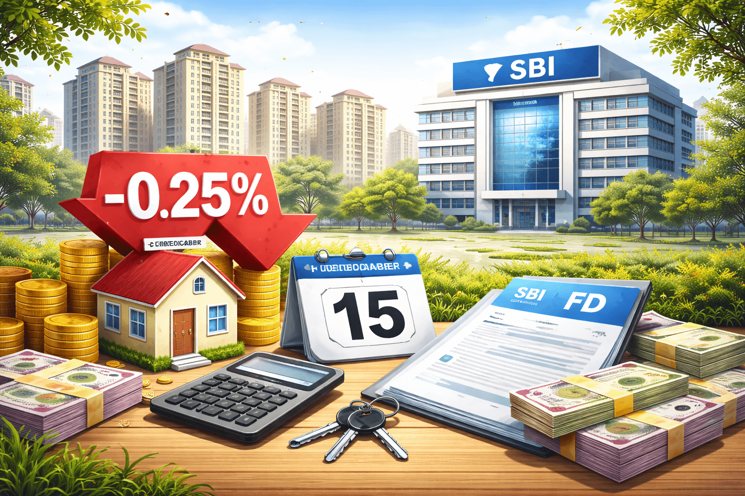 SBI Cuts Interest Rates by 25 Bps From December 15