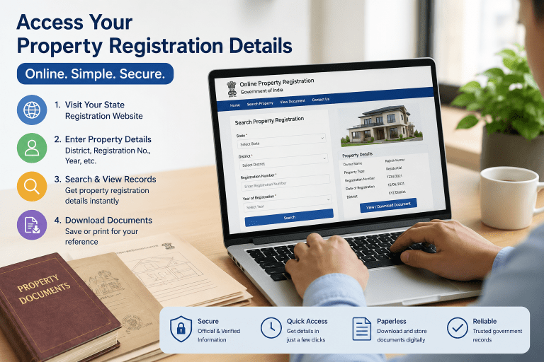 Check land registration details online in India
